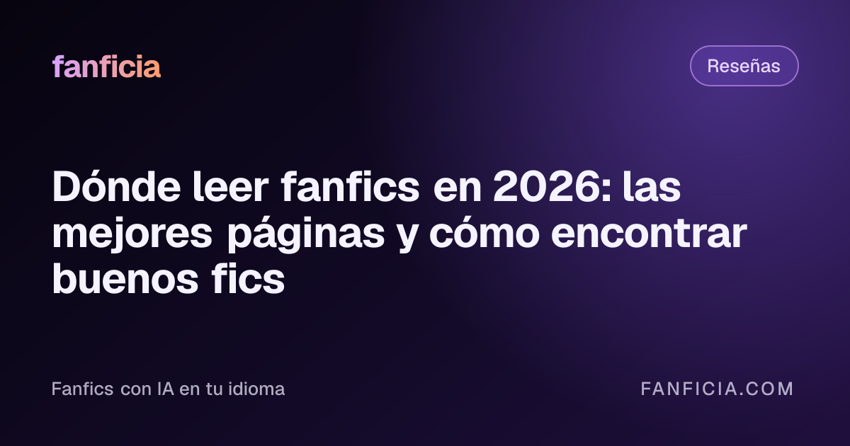 Dónde leer fanfics: mejores páginas en 2026 | Fanficia